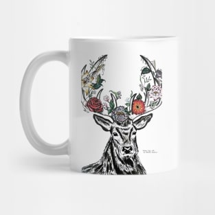 Deer with flowers Mug